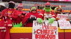 Kansas City Chiefs fans at Christmas in the NFL